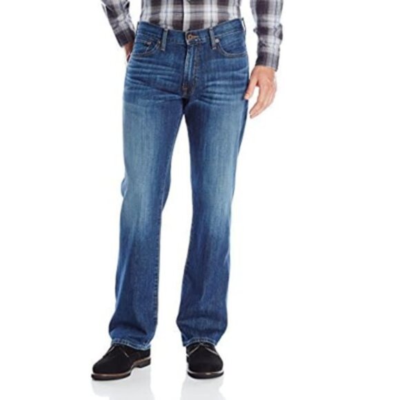 Lucky Brand Jeans 361 Vintage Straight Leg Fit Medium Wash Rinse Pant 34x34 Tall - Picture 1 of 5